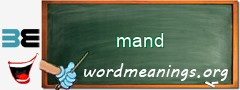 WordMeaning blackboard for mand